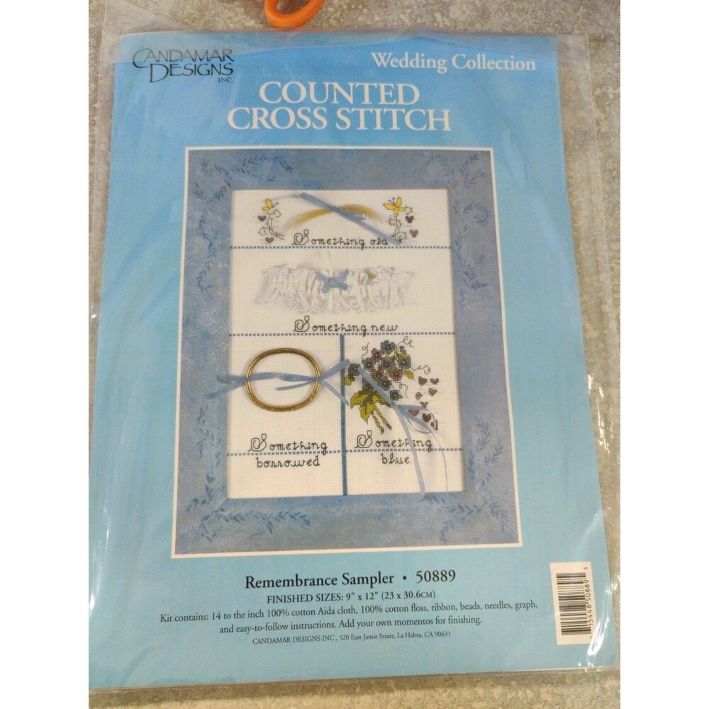 Candamar Designs Remembrance Sampler #50889 Wedding Collection Cross Stitch Kit